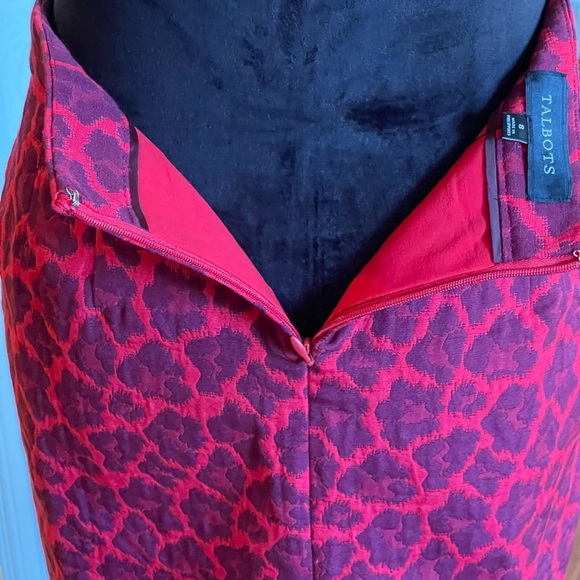 NWTS RED LEOPARD COTTON PENCIL SKIRT SZ 8 - Picture 10 of 10